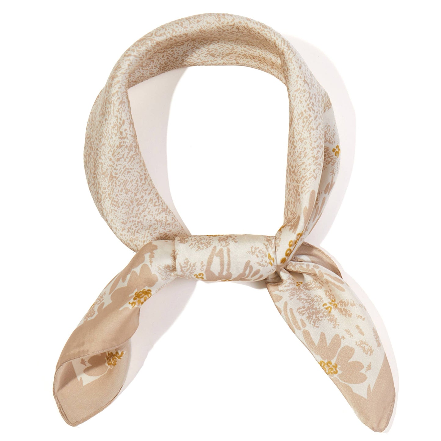 Floral and Noisy Square Center Print Bandana Scarf