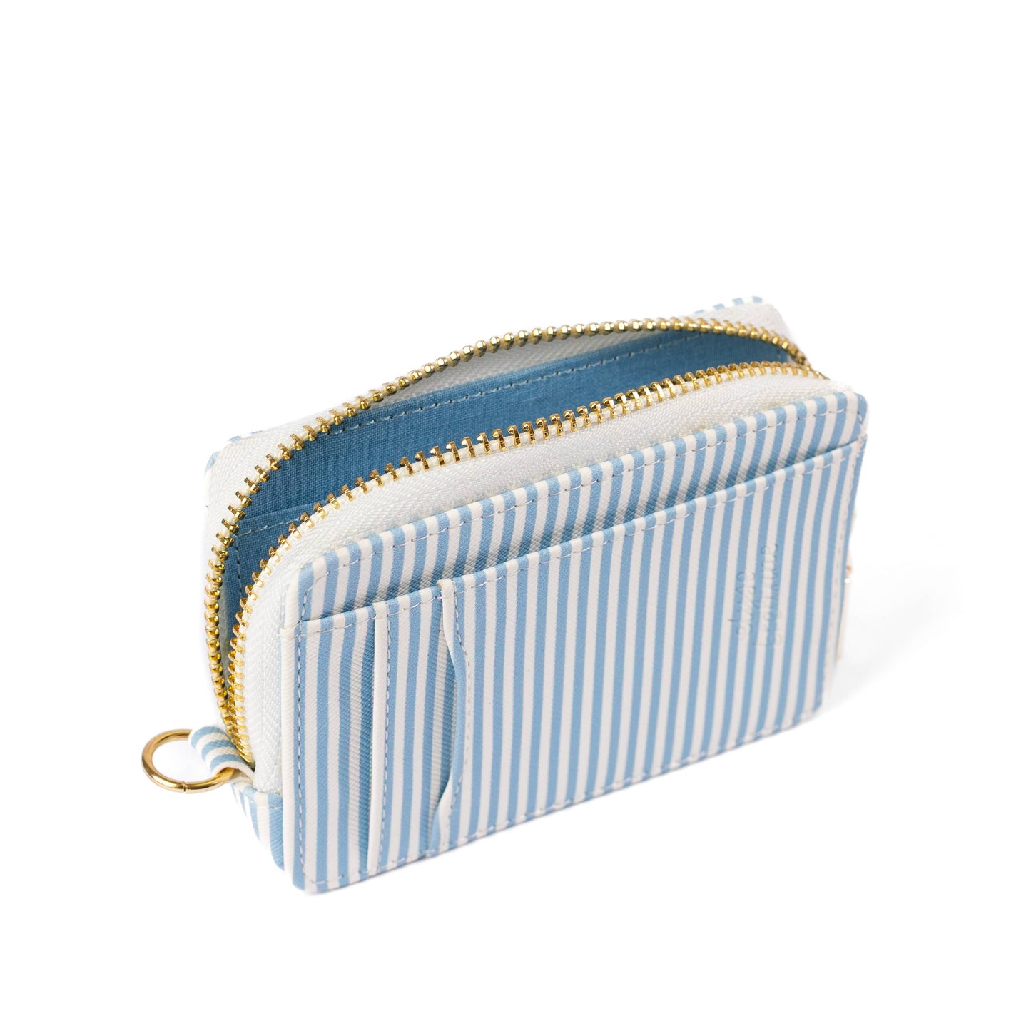 Blue Stripes Zip Wallet