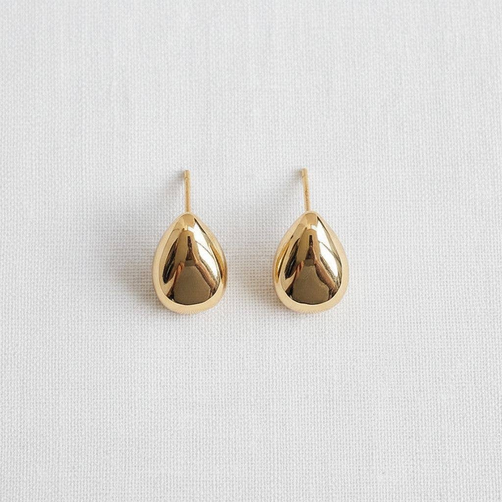 Minimalist Gold Plated Drop Earrings