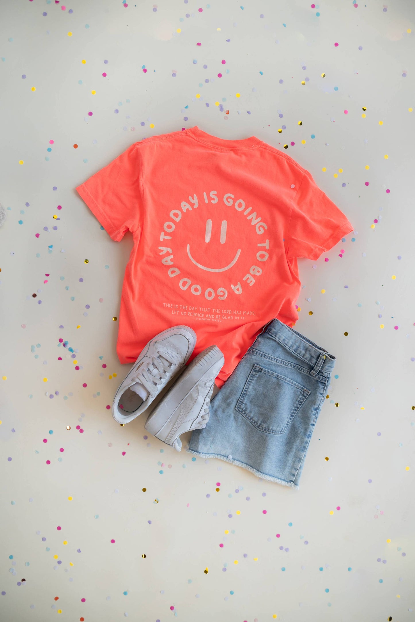 Good Day Tee - Neon Orange
