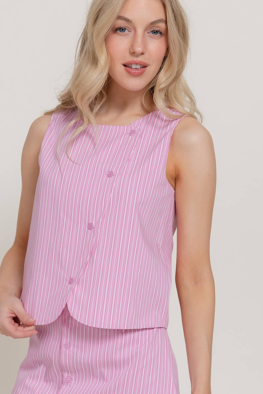 Pretty in Pink Pinstripe Set