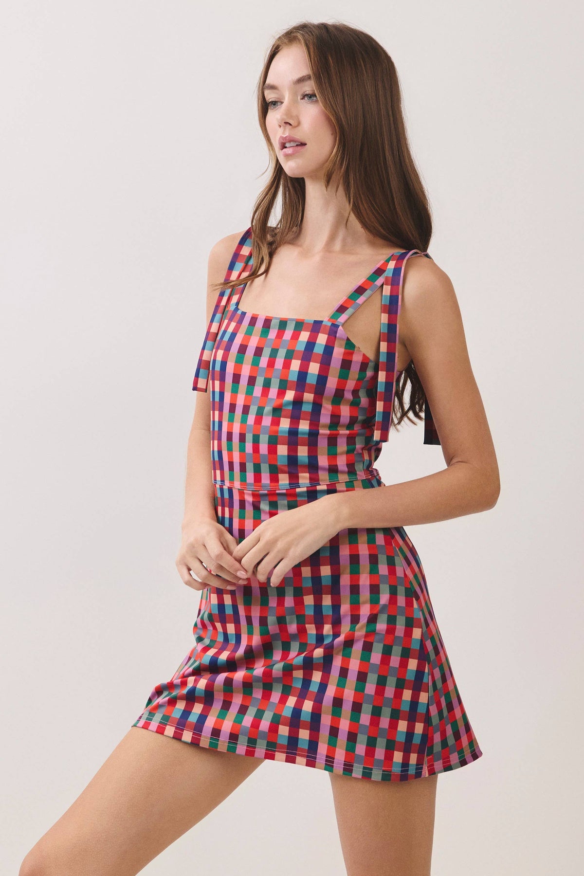 The Brighten Plaid Athletic Dress