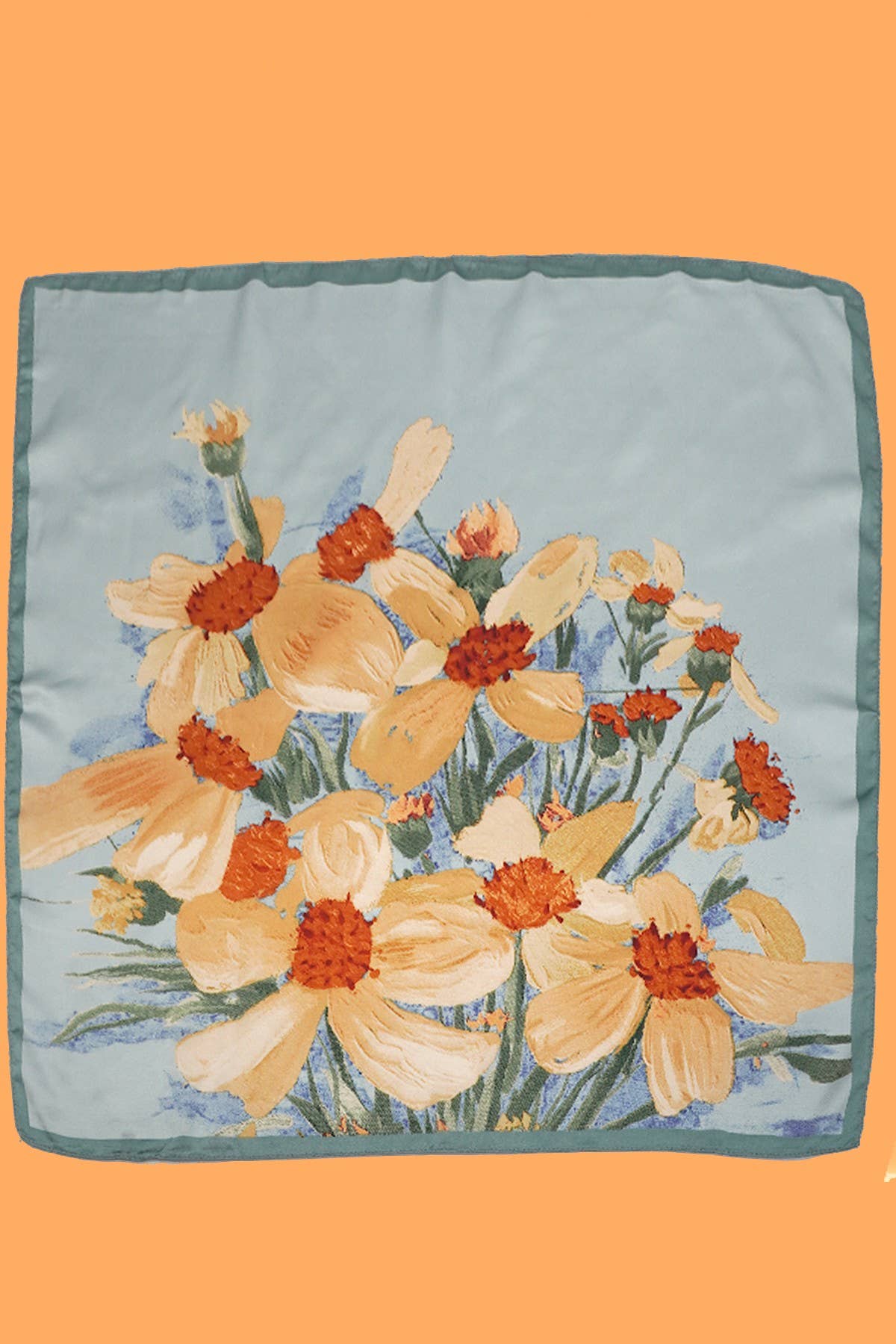 FLORAL PRINT BANDANA SCARF