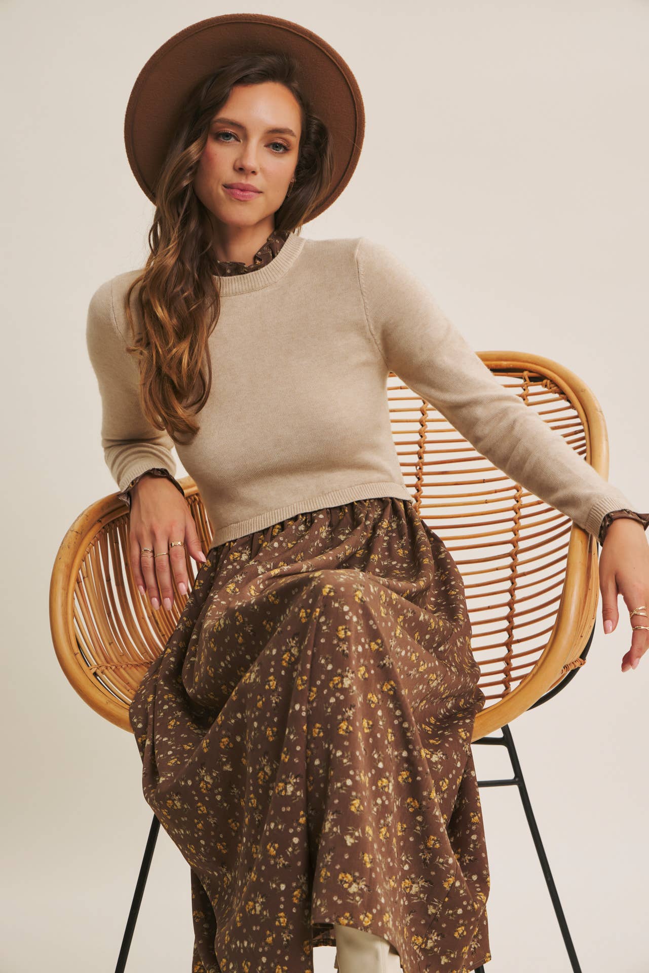 SWEET AND SOFT TO TOUCH RUFFLED TWOFER SWEATER DRESS