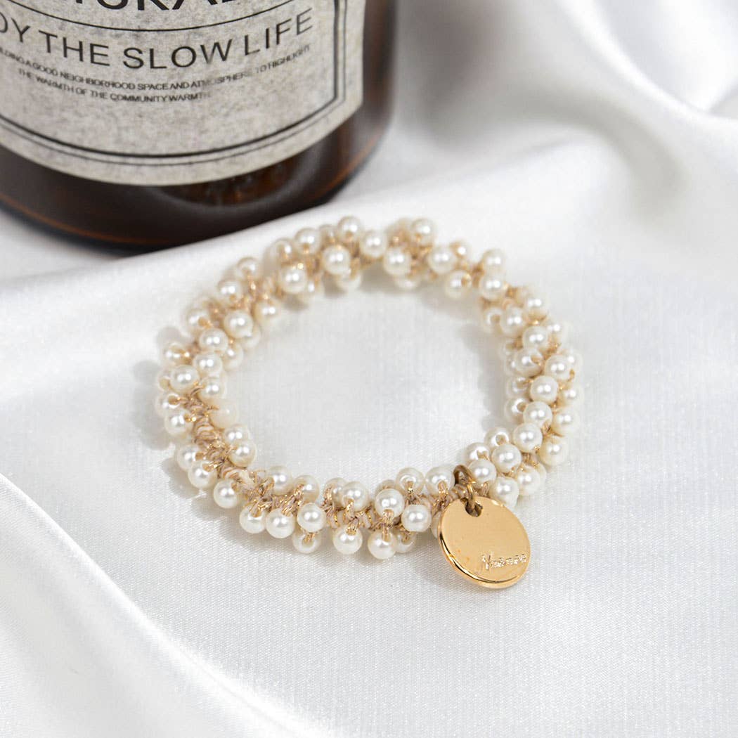 Crystal Beaded Hair Scrunchies Bracelet