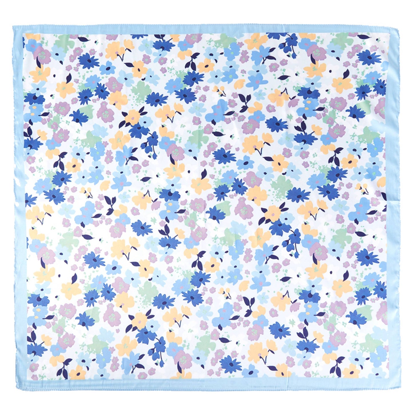 Small Multi Flowers Print Bandana Summer Scarf