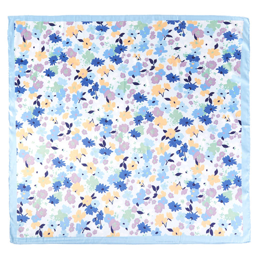 Small Multi Flowers Print Bandana Summer Scarf