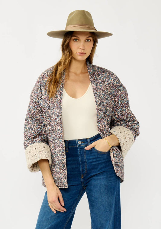 Reversible Floral Quilted Jacket
