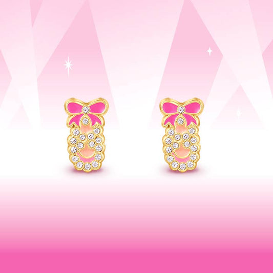 Crystal Ballet Shoe Cutie Stud Earrings