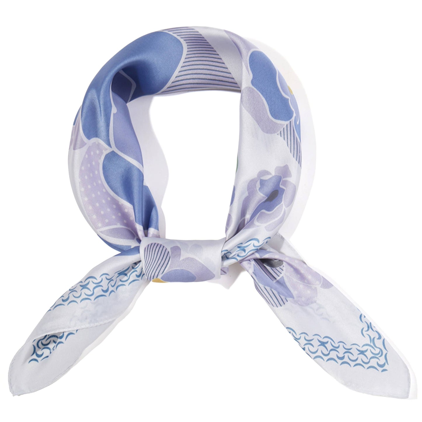 Elegant Big Flower Pattern Print Bandana Scarf