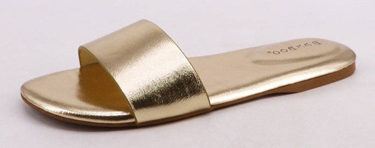 Bamboo TRENT-08 Women Single Band Beach Flat Sandals-12 Pairs Pack