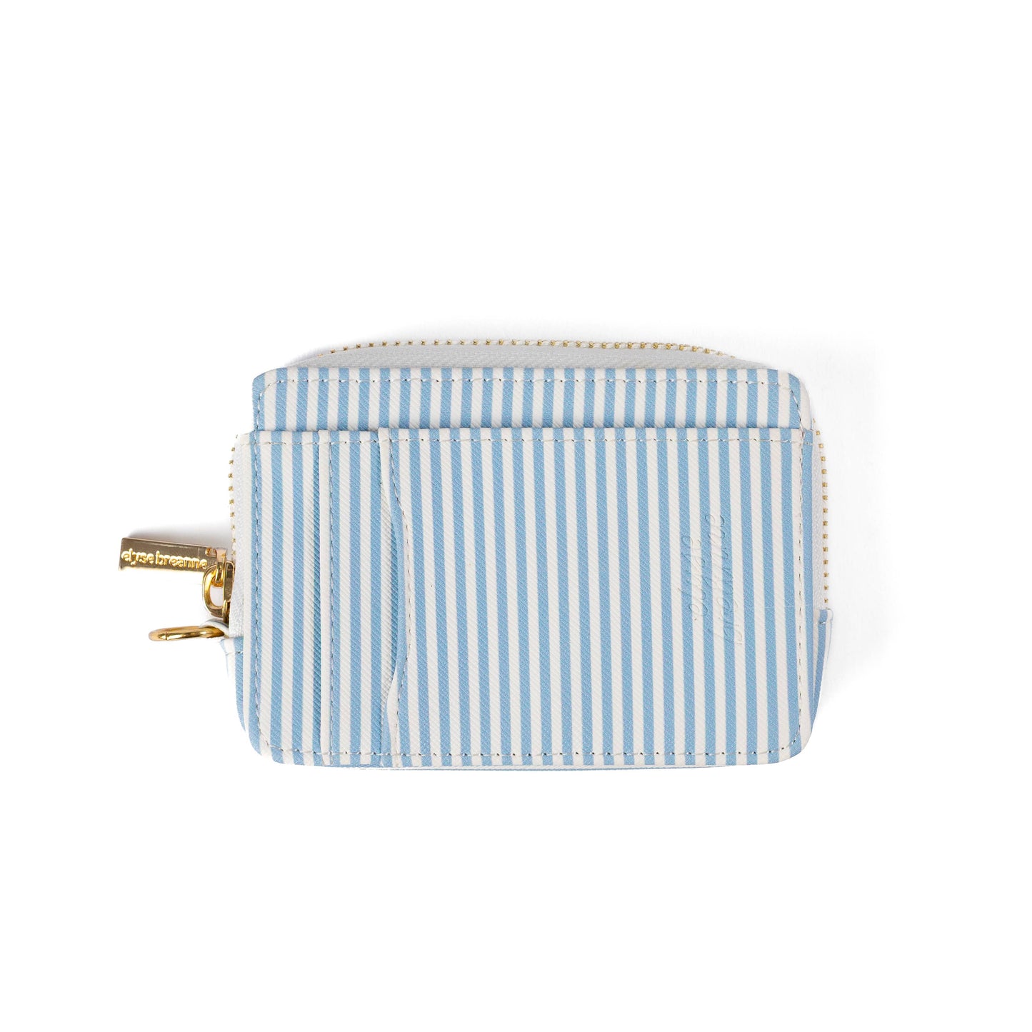Blue Stripes Zip Wallet