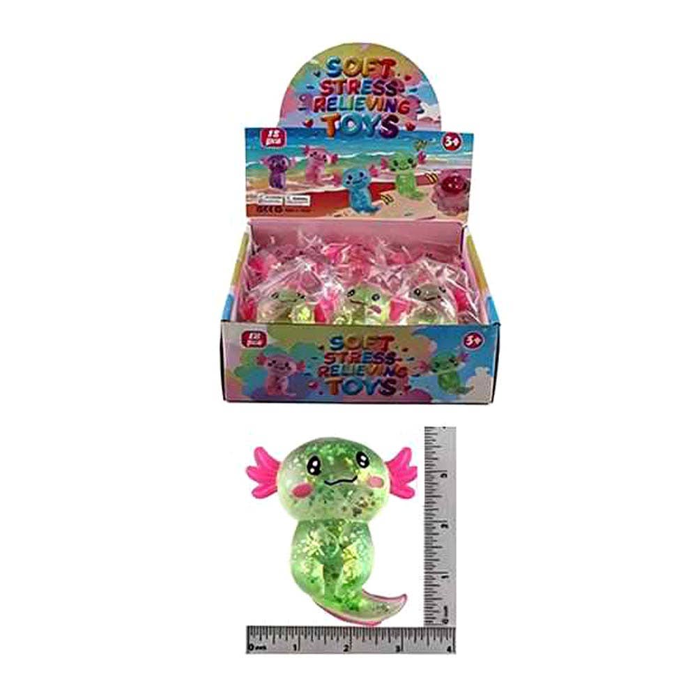Glitter Axolotl Squeeze Squishy Stress Relief Toy