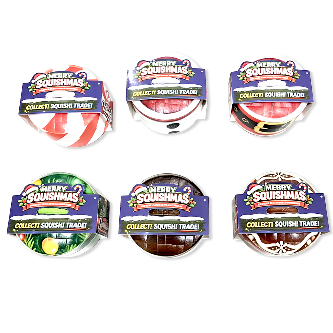 Fun Doh Christmas Dumpling Squishy Toy 12pc Holiday Display