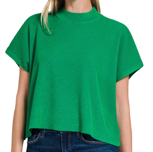 Mock Neck Sweater Top