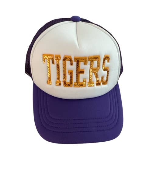 Game Day Trucker Hat - Sequin Tigers Trucker Hat