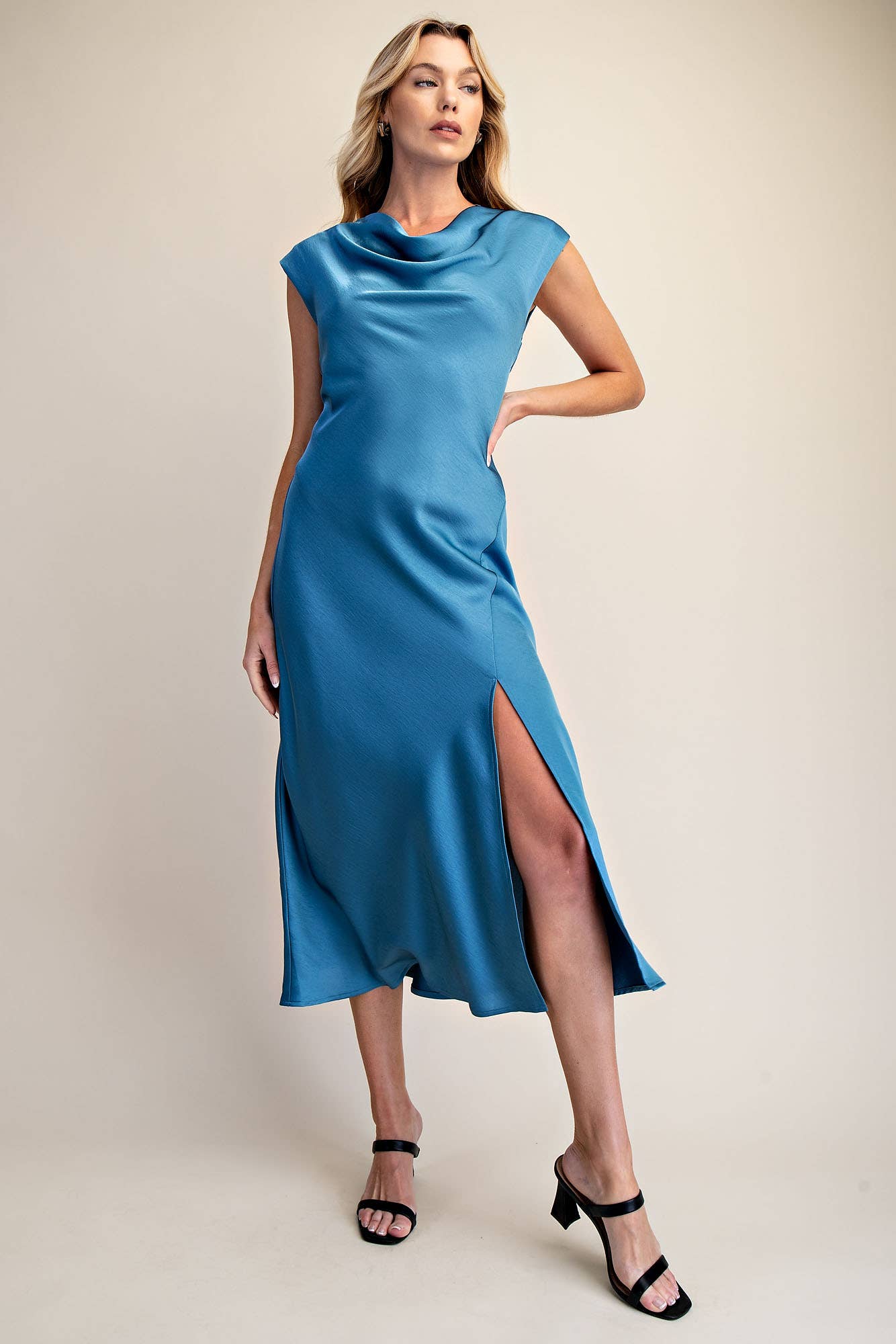 The Santorini Satin Midi