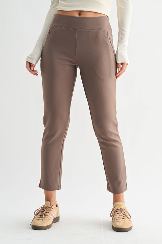 Jacquard Ribbed Tapered Pant