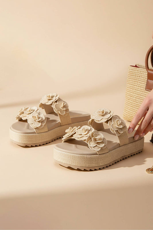 Coastal Bloom Platform Sandals