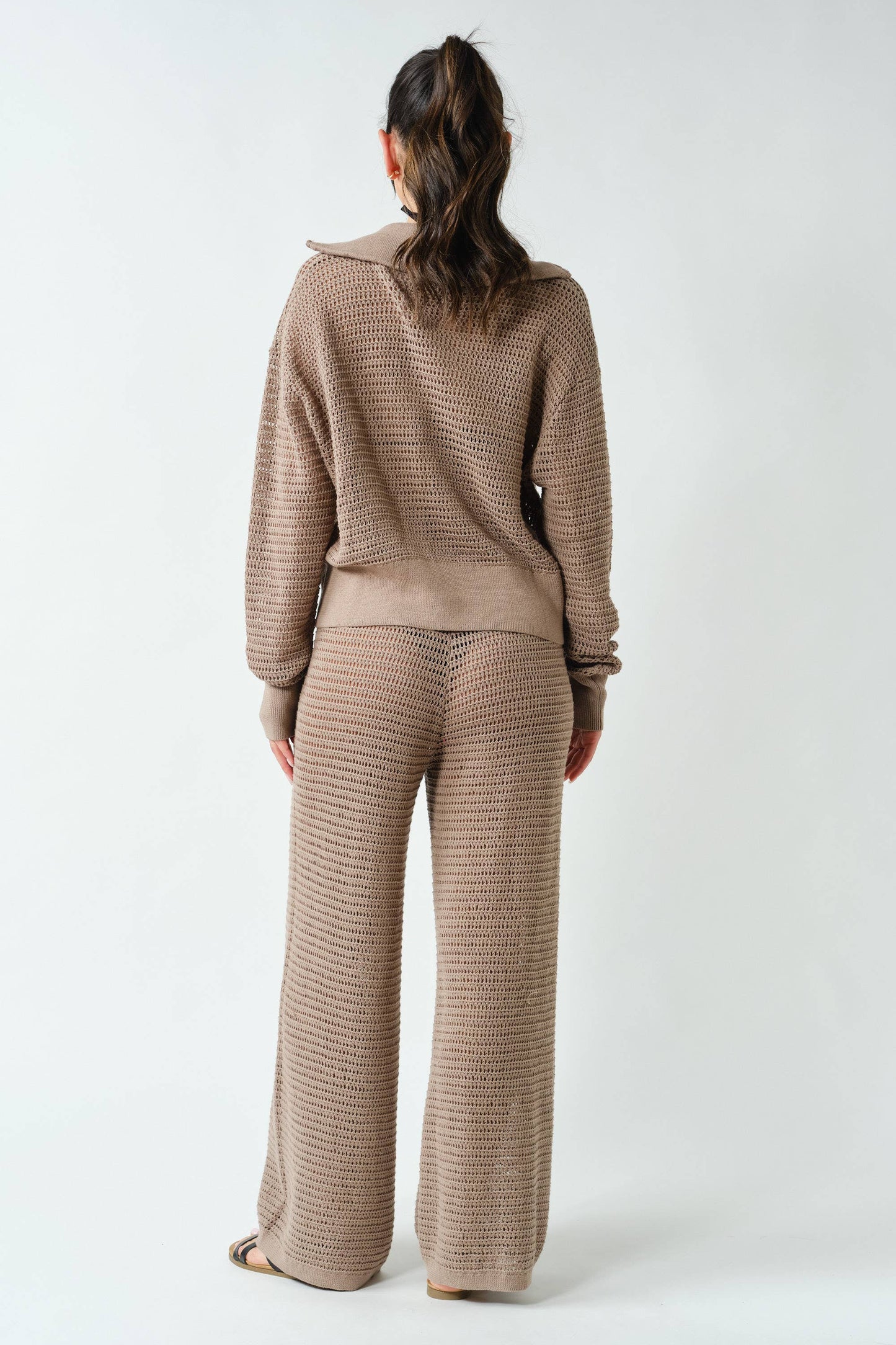 Coastal Crochet Air Mesh Zip-Up