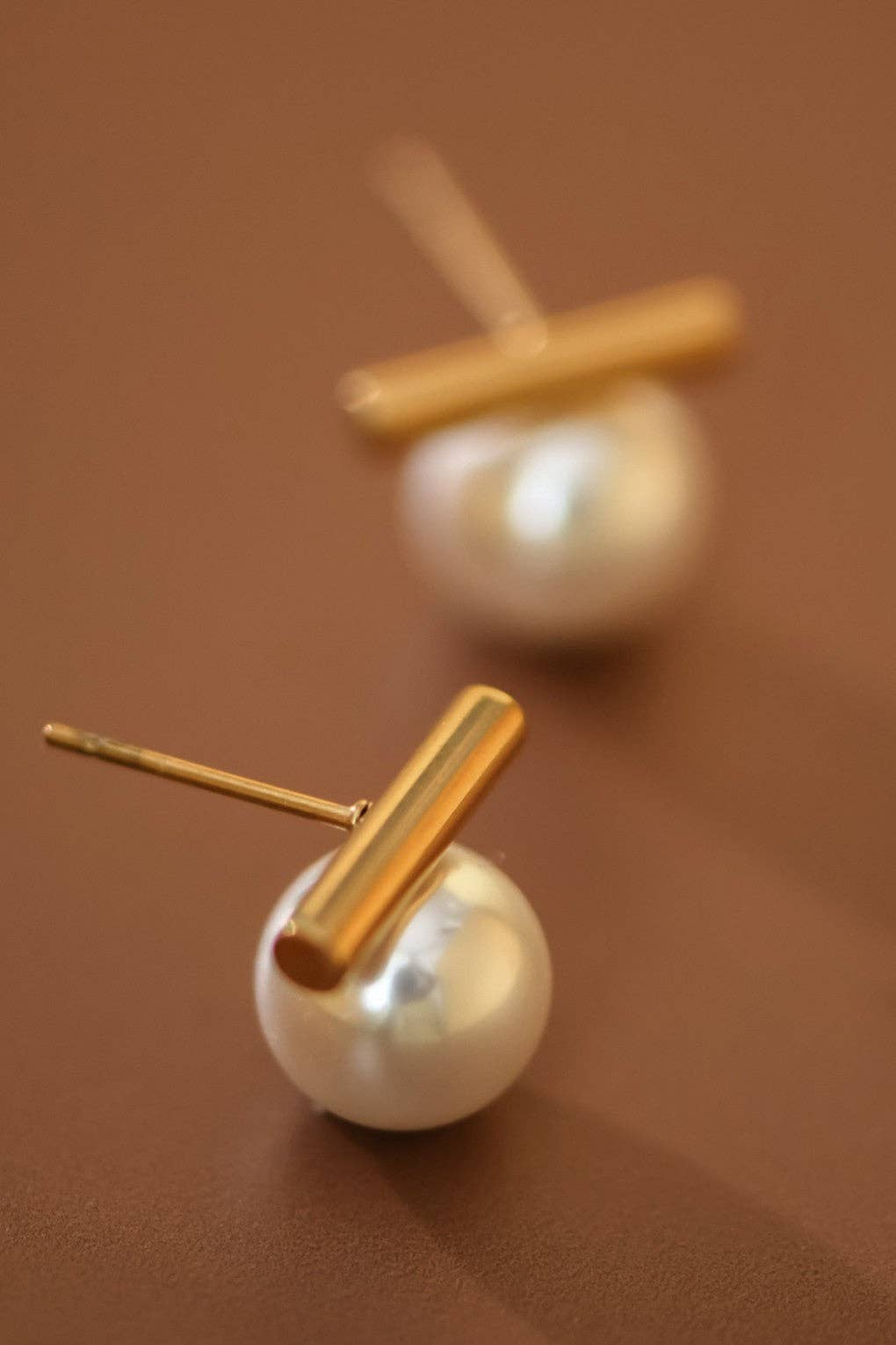 The Harper Pearl and Bar Earrings