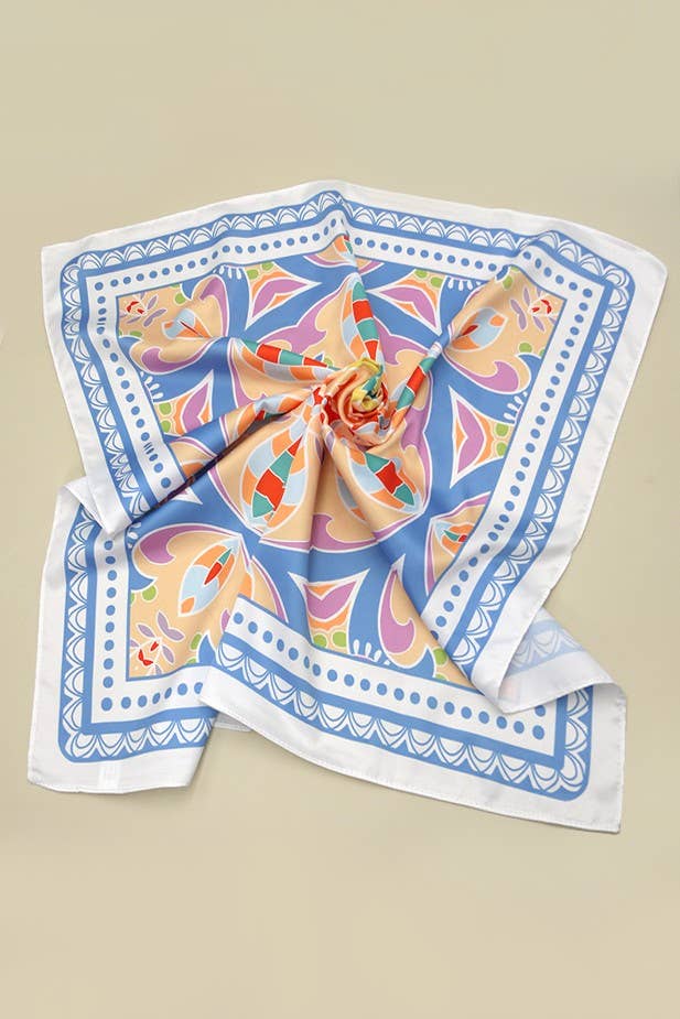 TRIBAL PRINT SILKY SCARF