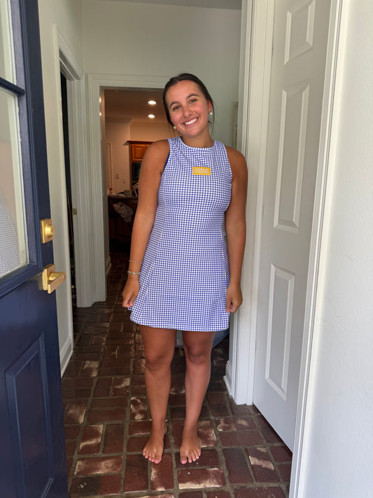 The Grace Gingham GEAUX Tigers Dress