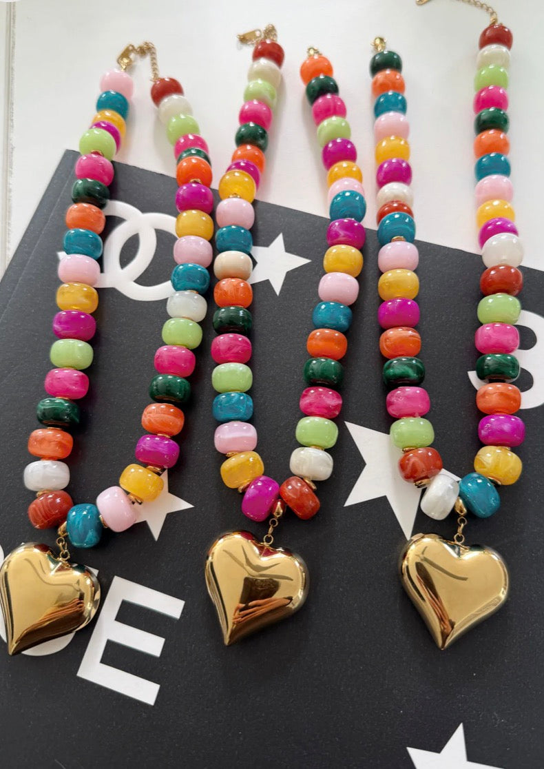 Colorful Heart Necklace