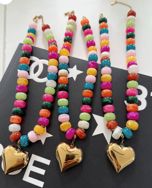 Colorful Heart Necklace