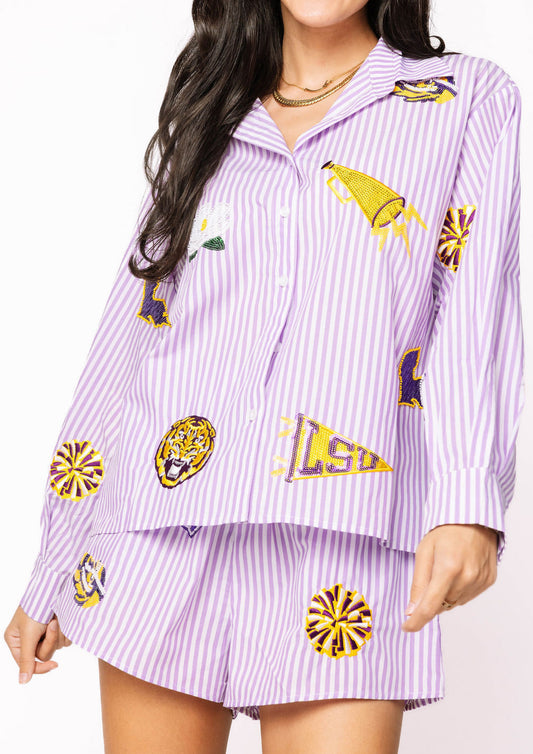 Queen of Sparkles Icon Button Down