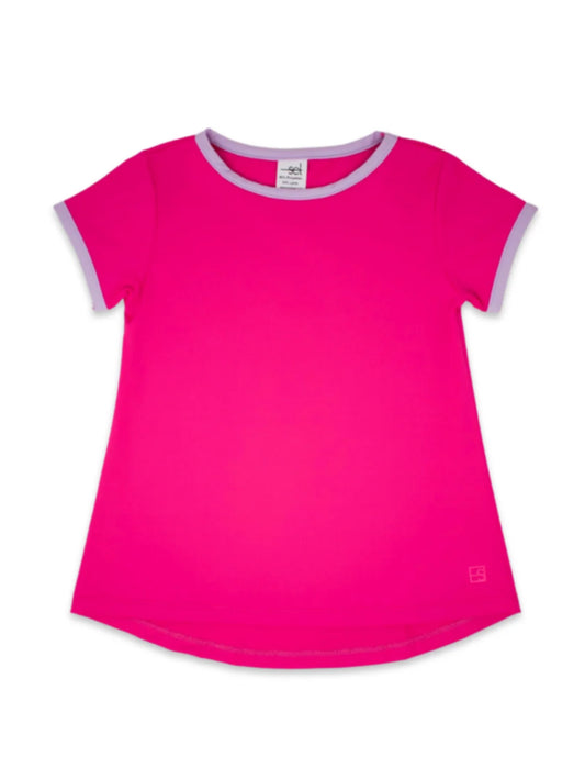 Bridget Tee in Power Pink and Petal Purple
