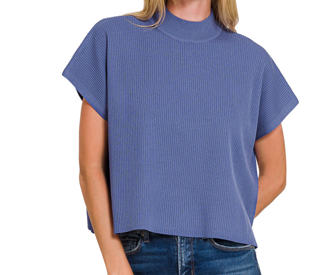 Mock Neck Sweater Top