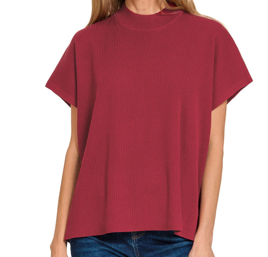Mock Neck Top - long