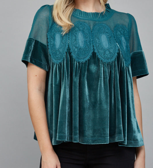 Velvet Lace Top