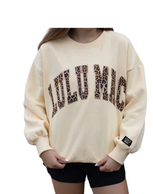 Lulu Mac Yellow Shirt with Leopard Writing