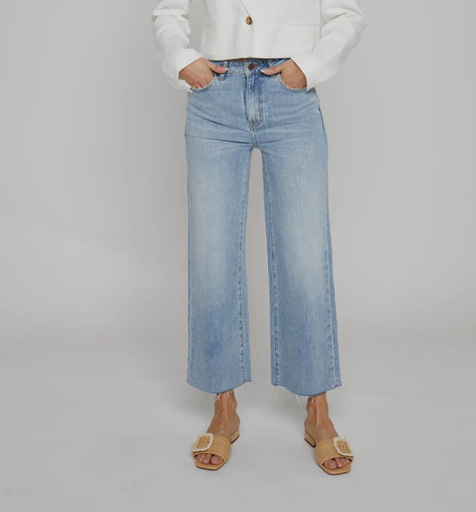 Ankle Crop High Rise Jean - Light Indigo