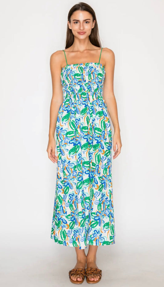 Santorini Skies Midi Dress