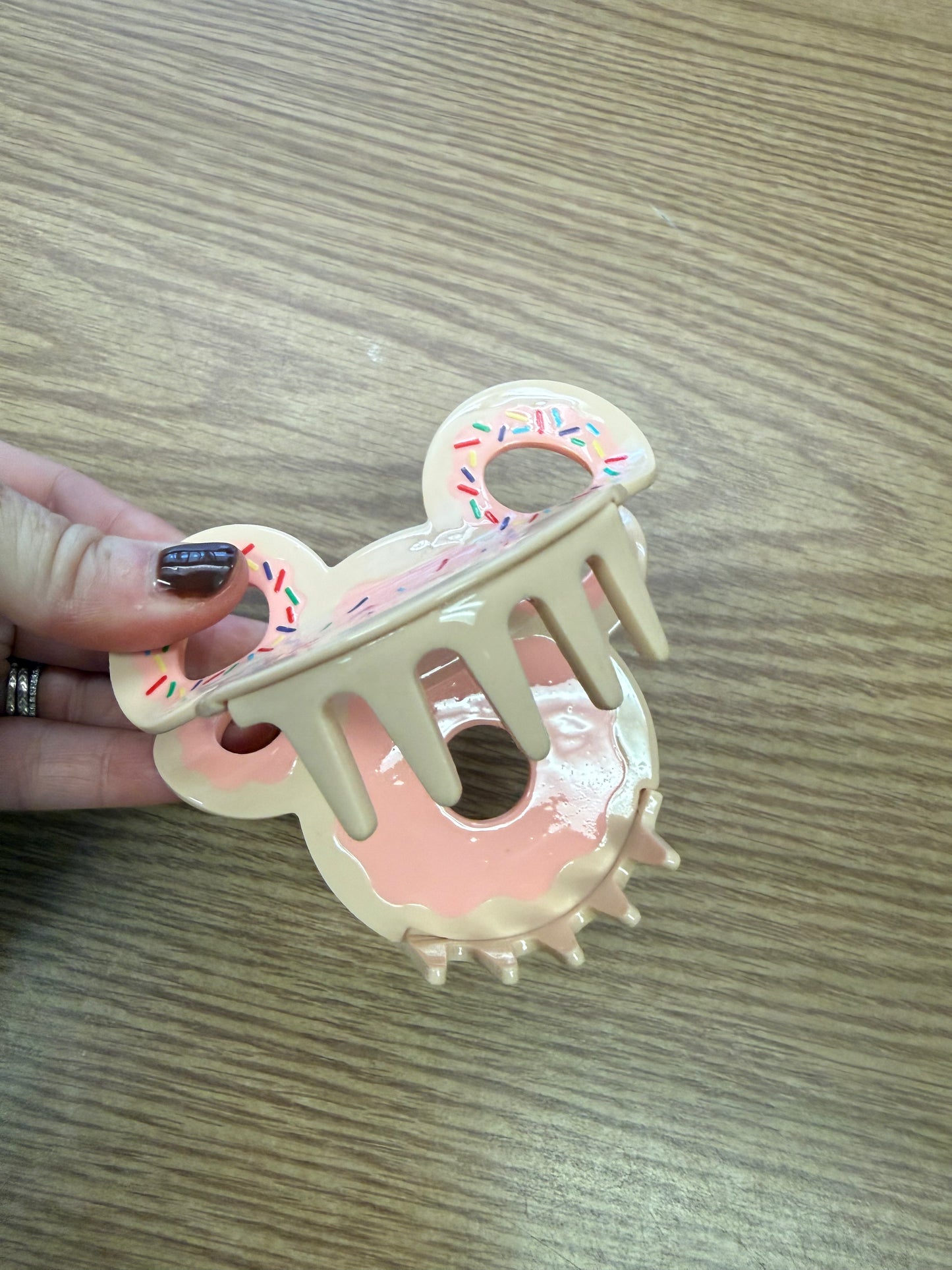 Mouse Donut Hair Claw Clip