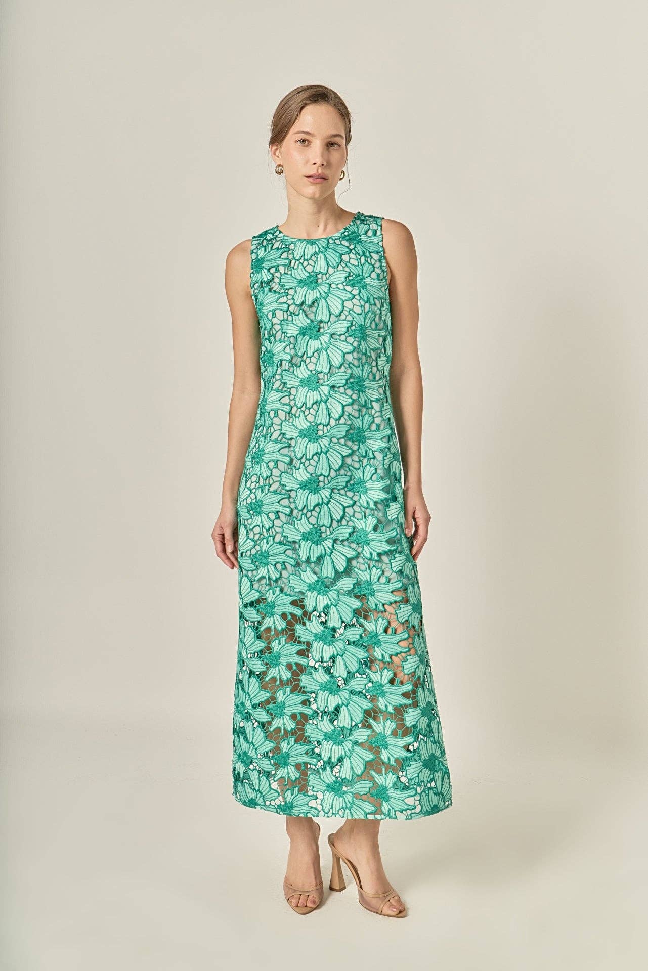 Floral Embroidered Midi Dress