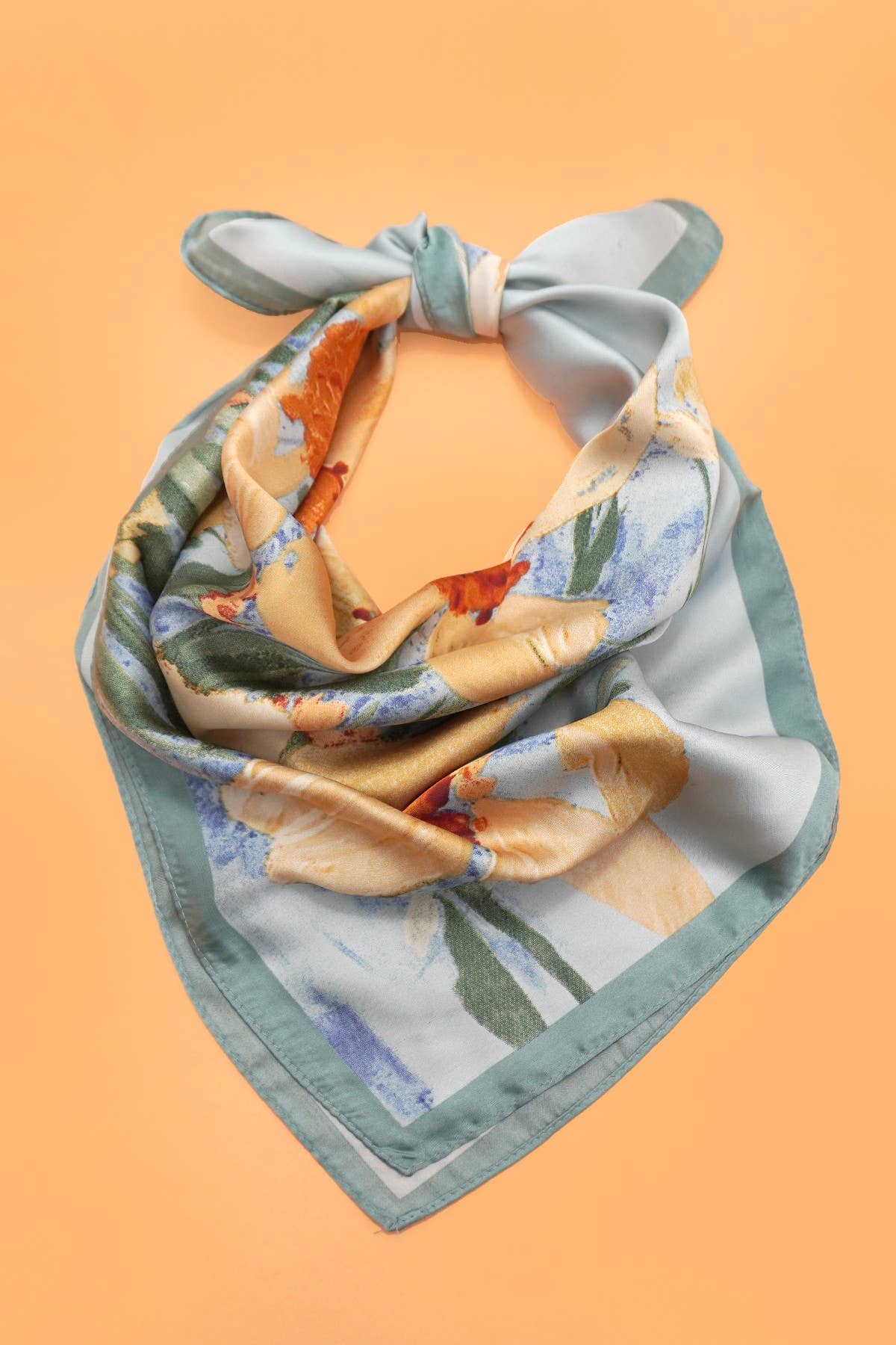 FLORAL PRINT BANDANA SCARF