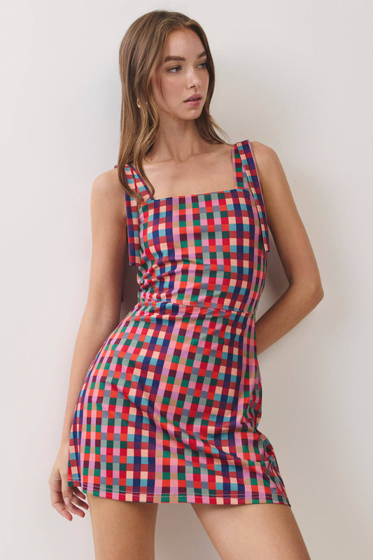The Brighten Plaid Athletic Dress