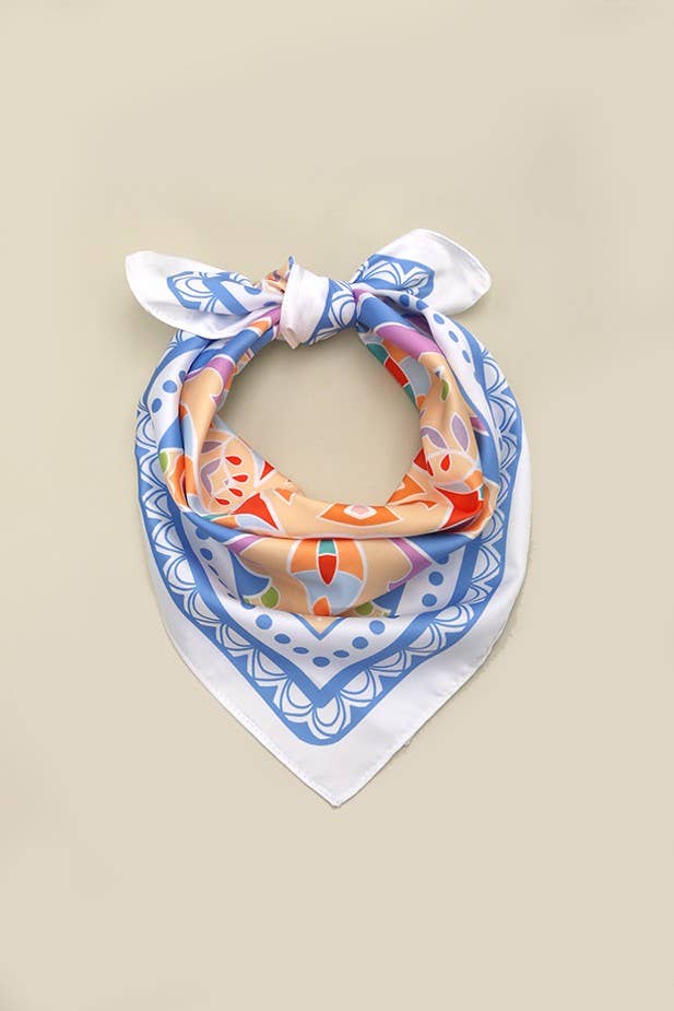 TRIBAL PRINT SILKY SCARF