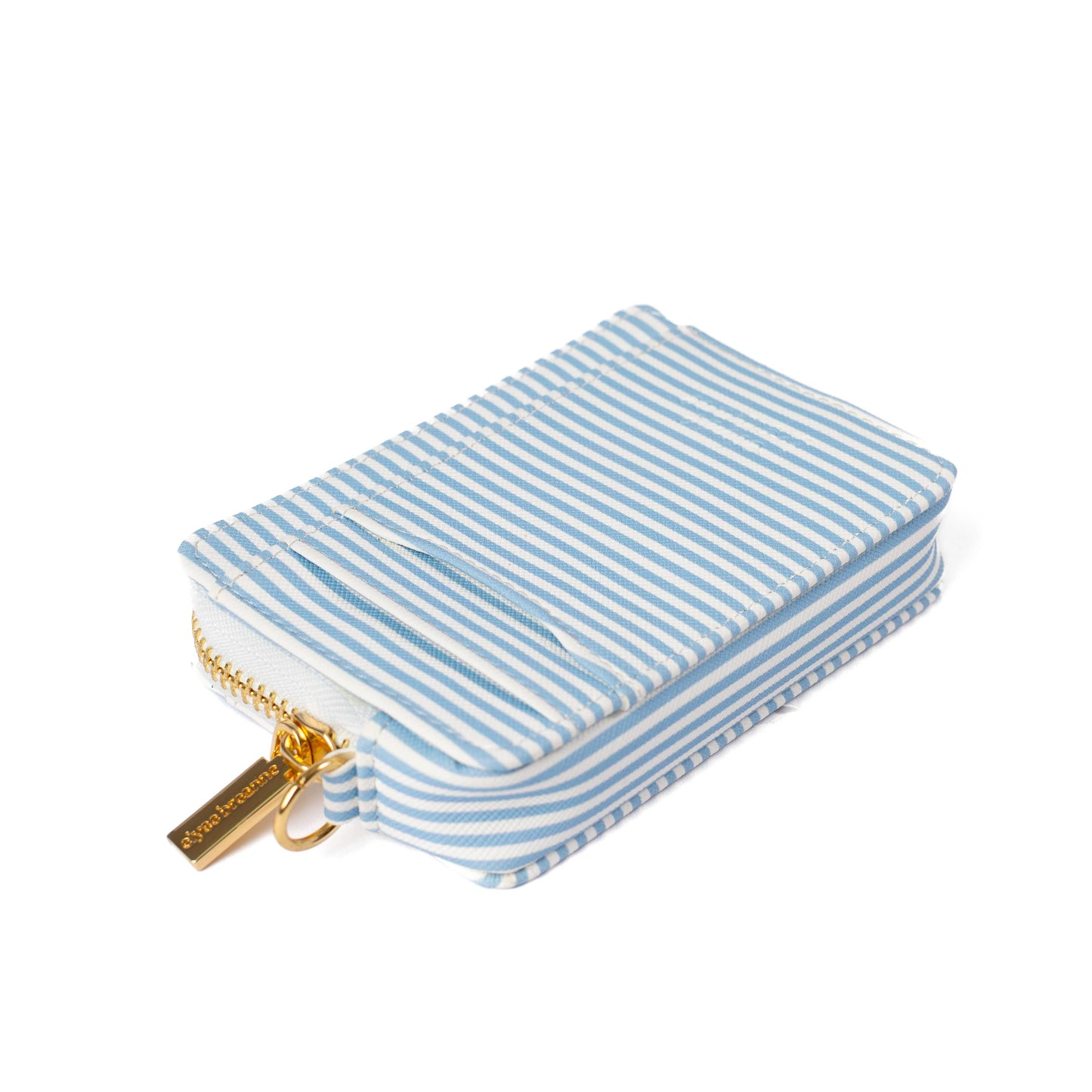 Blue Stripes Zip Wallet