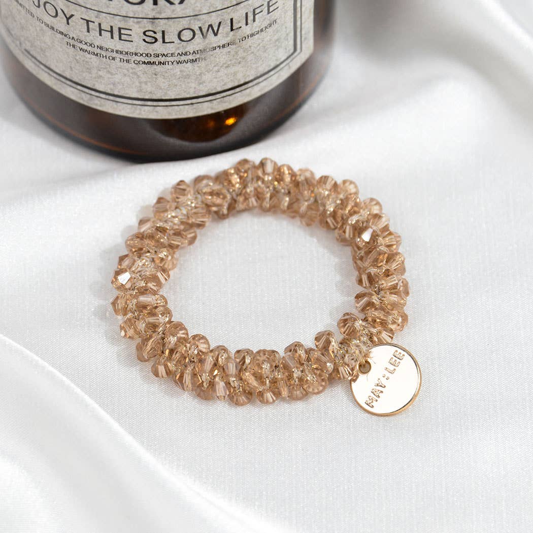 Crystal Beaded Hair Scrunchies Bracelet