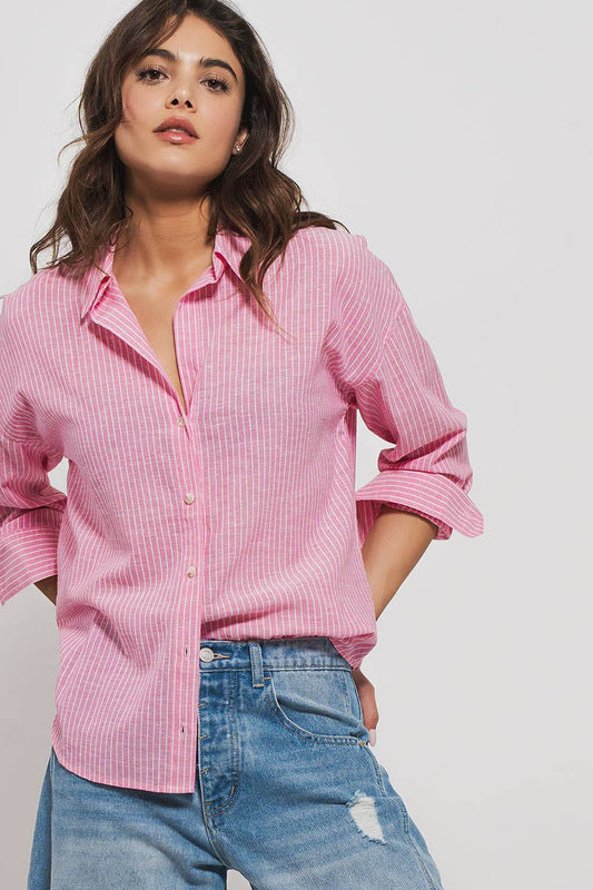 Timeless Pinstripe Cotton Blend Professional Shirt