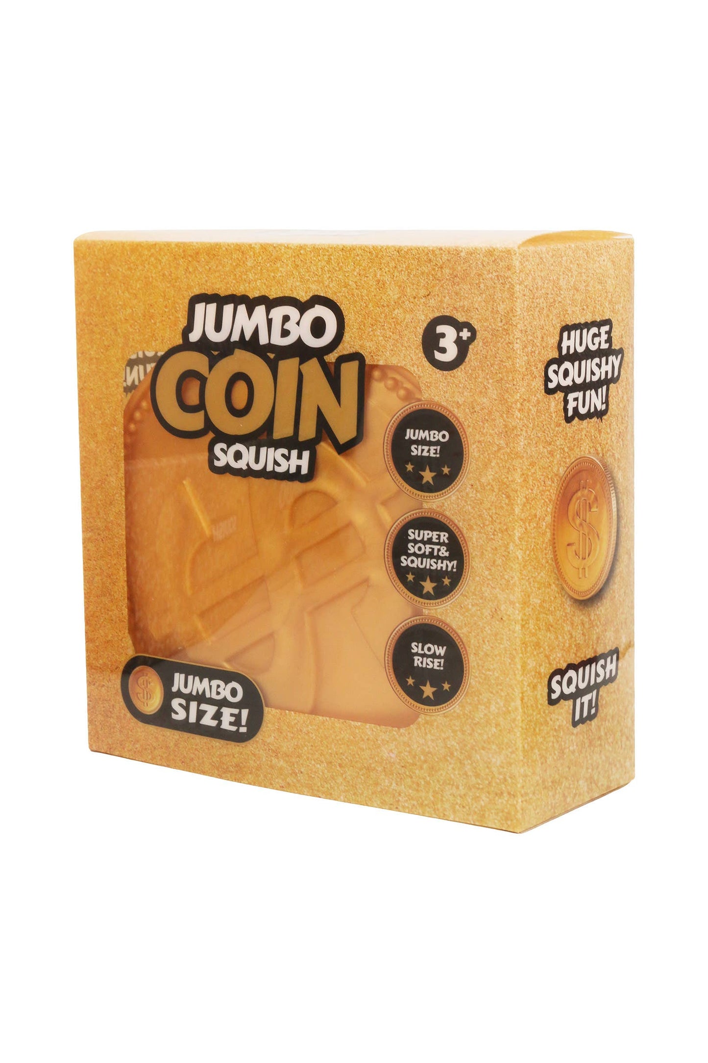 JUMBO 5.75 Inch Golden Coin Fluffy Slime Filled Squishy