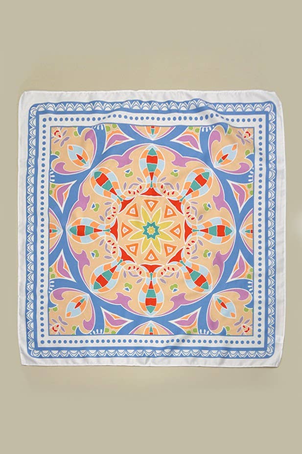 TRIBAL PRINT SILKY SCARF