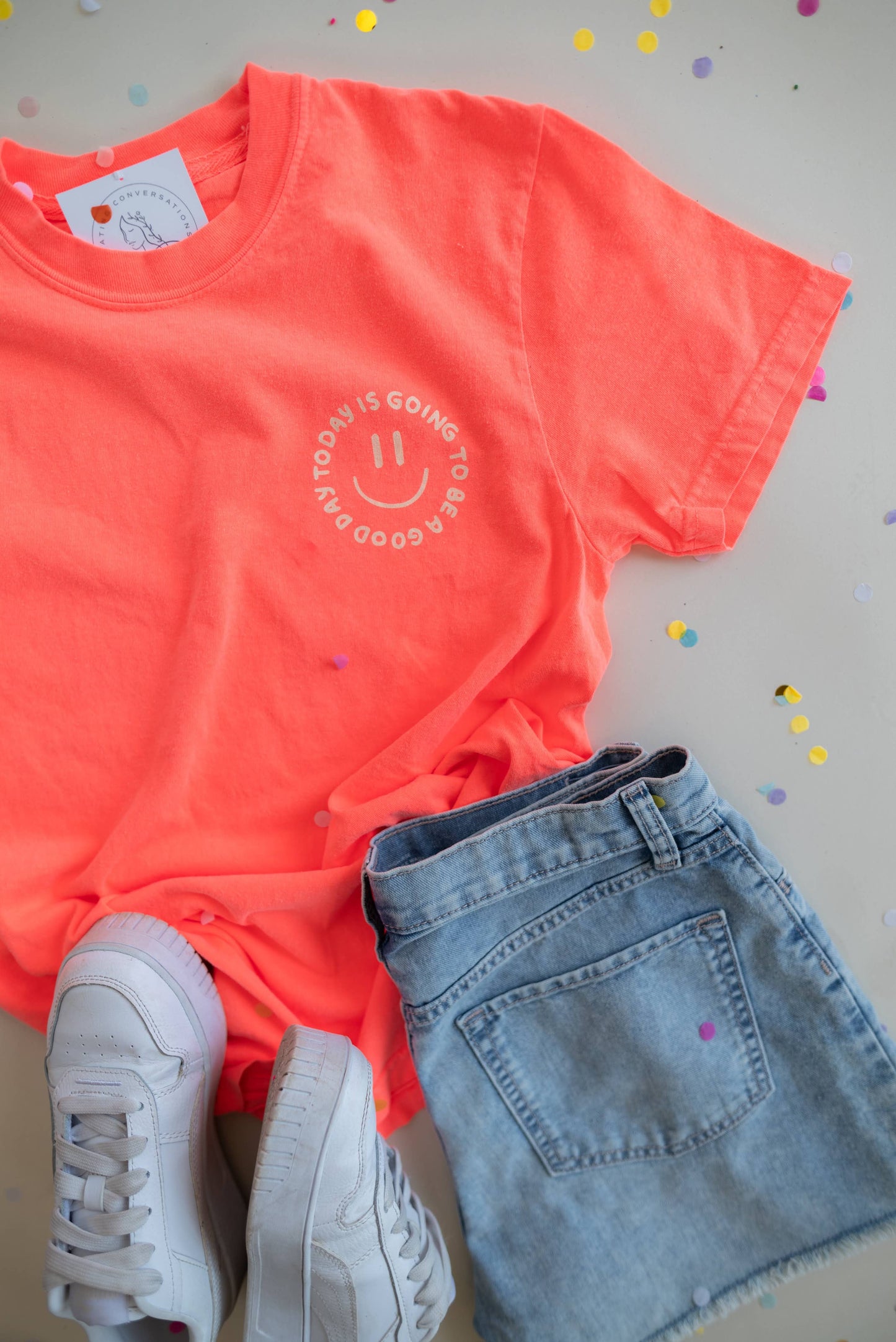 Good Day Tee - Neon Orange
