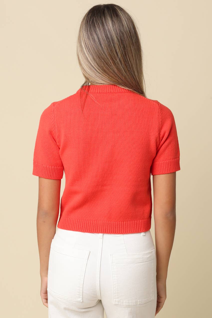 Leia Short Sleeve Knit Top