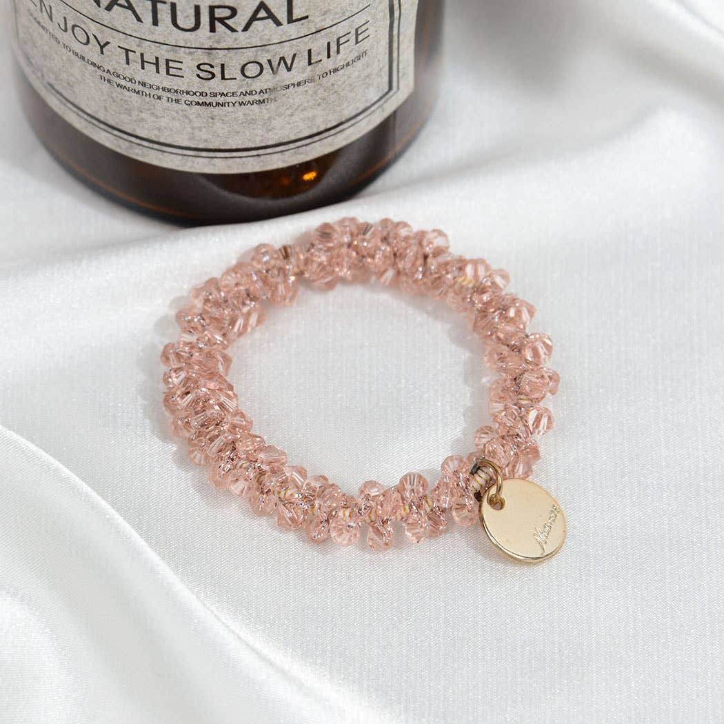 Crystal Beaded Hair Scrunchies Bracelet